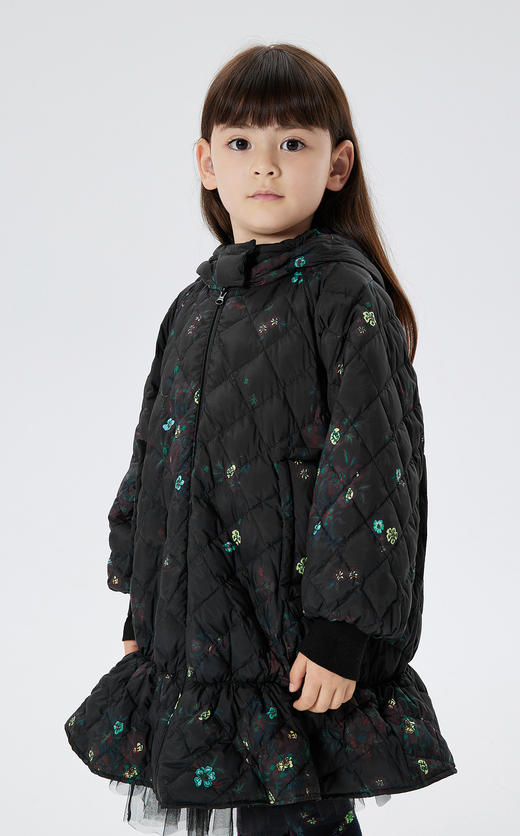 JNBY   22年冬款  传统花卉中长款羽绒服  1M0C11880 商品图3