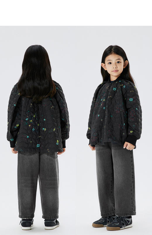 JNBY  22年冬款  传统花卉  中长款羽绒服  1M0C11870 商品图7