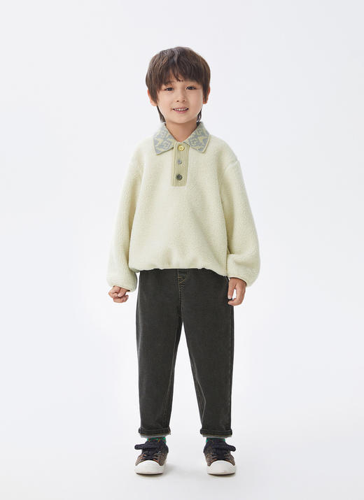 JNBY  22年冬款  仿羊羔毛针织外套  1M0A11620 商品图10