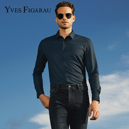 YvesFigarau伊夫·费嘉罗秋冬新款休闲长袖衬衫942329 商品图0