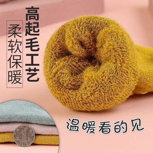 3双优惠装秋冬儿童防滑袜加厚毛圈室内婴儿袜子A类短袜儿宝宝地板袜 商品图1