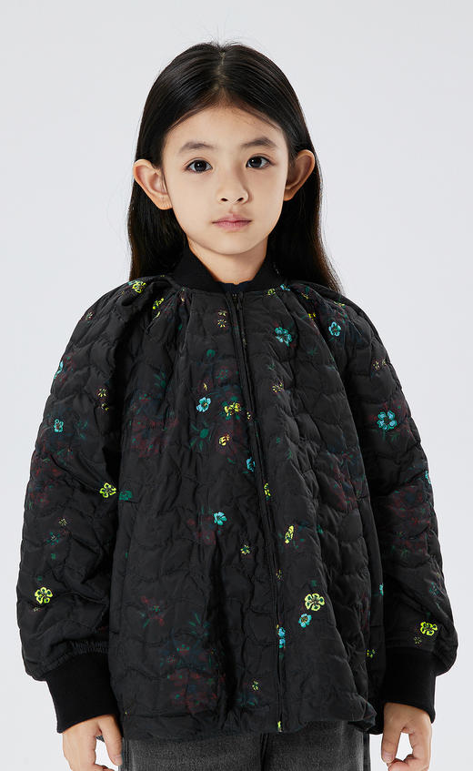 JNBY  22年冬款  传统花卉  中长款羽绒服  1M0C11870 商品图6