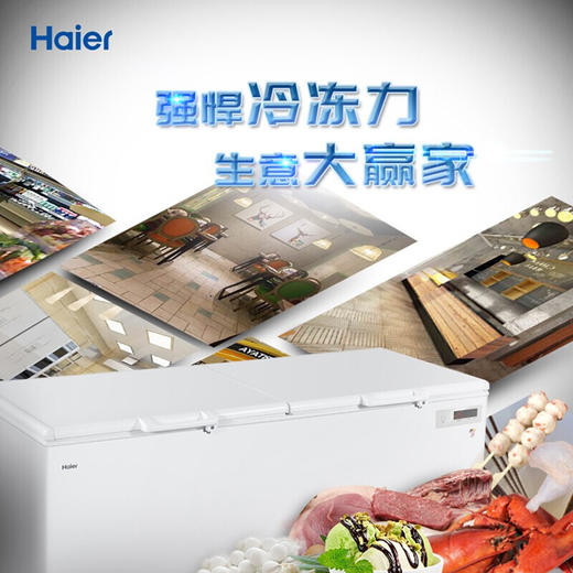 海尔冰柜商用1028升 冷藏冷冻转换电子控温低温顶开门冷柜BC/BD-1028T 商品图6