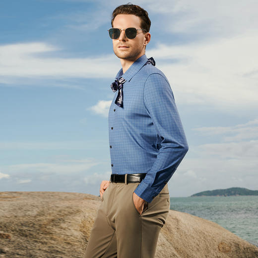 YvesFigarau伊夫·费嘉罗秋冬新款休闲长袖衬衫942330 商品图1