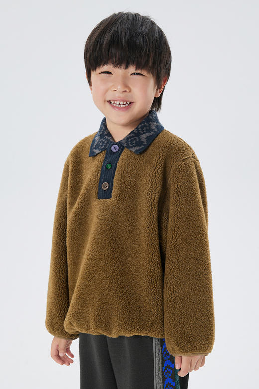 JNBY  22年冬款  仿羊羔毛针织外套  1M0A11620 商品图0