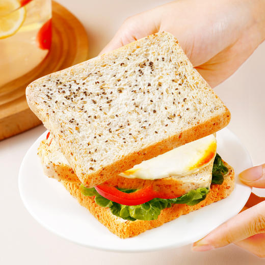 【健康早餐】奇亚籽面包低脂代餐0蔗糖吐司面包早餐健身饱腹1000g 商品图1