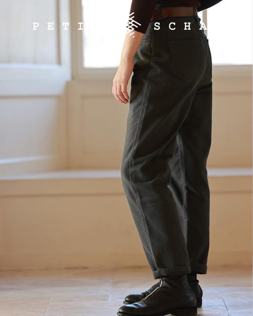 PETIT SCHAN小闪 CLO#132 the road to ordinary 平凡之路 四季款实穿性纯棉斜纹宽松锥形裤 商品图1