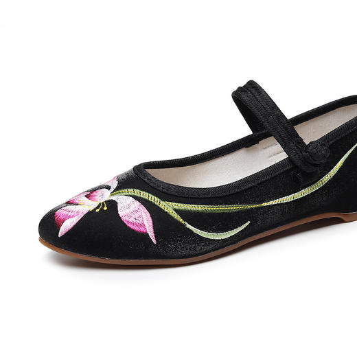 【幽兰】新款民族风亮丝布绣花布鞋 YR 商品图4