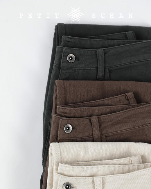 PETIT SCHAN小闪 CLO#132 the road to ordinary 平凡之路 四季款实穿性纯棉斜纹宽松锥形裤 商品图11