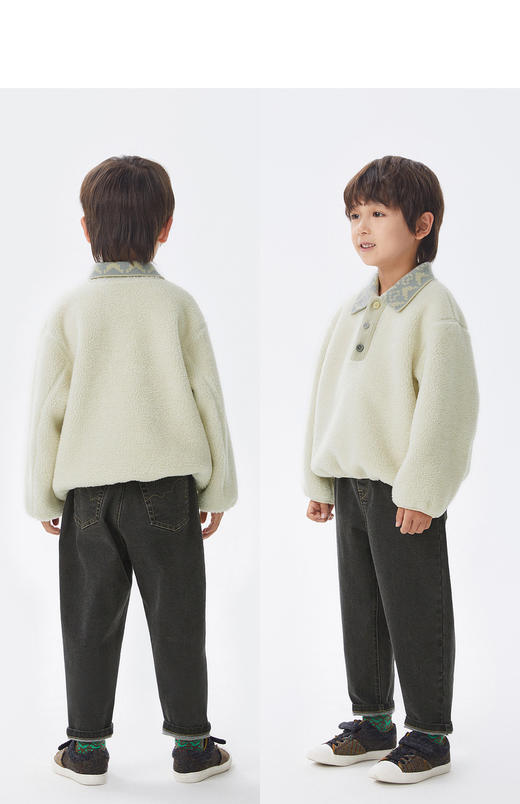 JNBY  22年冬款  仿羊羔毛针织外套  1M0A11620 商品图9