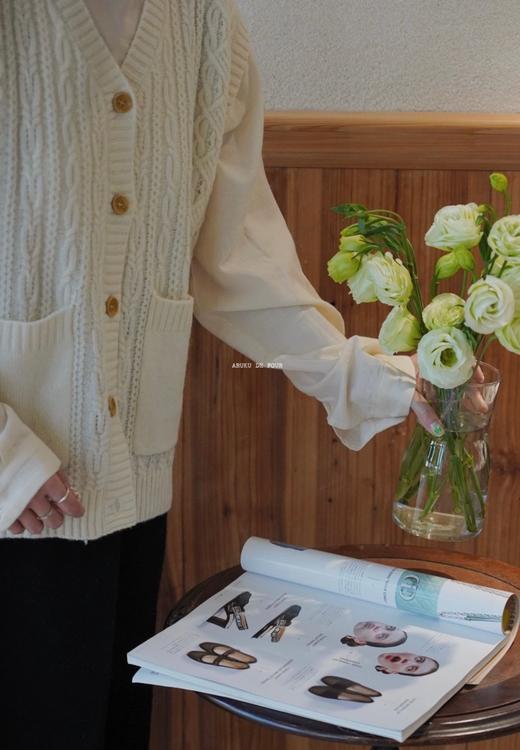 Yarra奶白棕色背心毛衣 商品图9