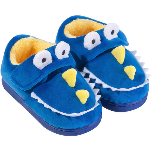 小鹿米利儿童棉鞋 冬季毛绒保暖毛拖鞋室内恐龙男童棉拖鞋 商品图3