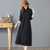 立领旗袍针织过膝配大衣打底毛衣裙CC-E-8509 商品缩略图2
