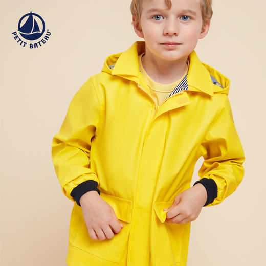 【5F】Petitbateau小帆船法风新品男女童装经典风衣防风防雨外套A03IC 商品图0