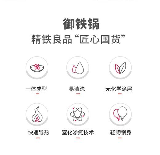 利仁炒锅JT-C3210精铁锅32cm家用真不锈无涂层健康炒锅燃气明火锅 商品图1