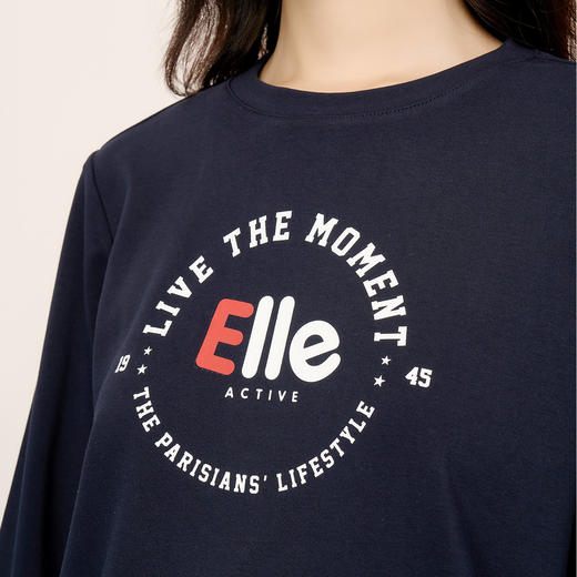 ELLE Active 新款女士圆领卫衣品牌主题印花套头衫 商品图3