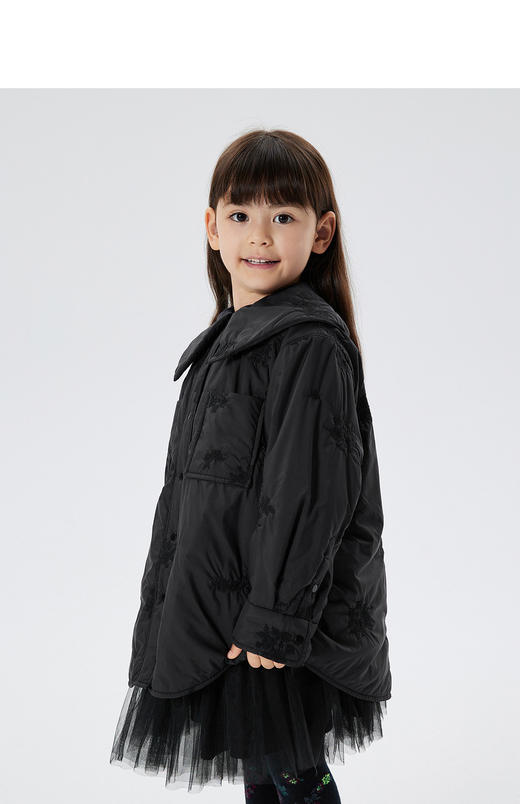 JNBY  22年冬款   宽松翻领短款棉服  1M0B11890 商品图4