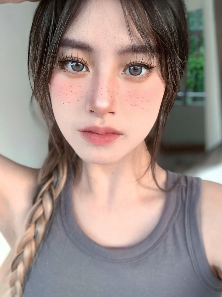 iMUDI年抛隐形眼镜 奶蓝灰14.2mm 1副/2片-VVCON美瞳商城18