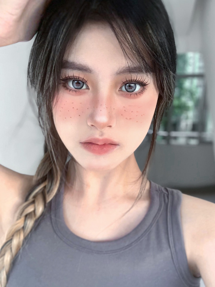 iMUDI年抛隐形眼镜 奶蓝灰14.2mm 1副/2片-VVCON美瞳商城16