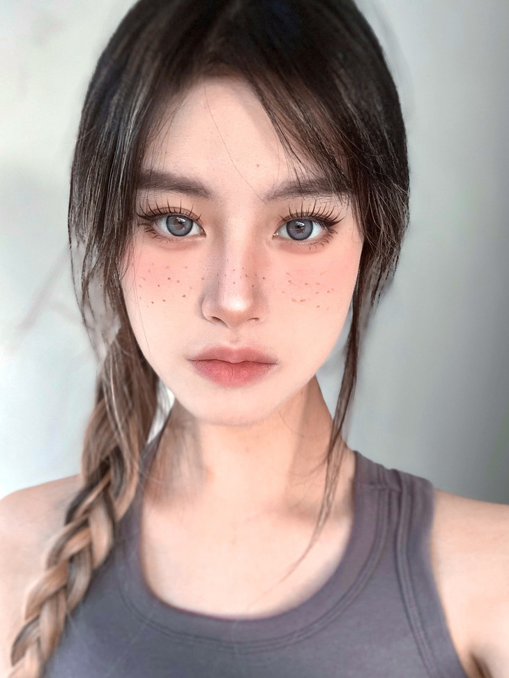 iMUDI年抛隐形眼镜 奶蓝灰14.2mm 1副/2片-VVCON美瞳商城17