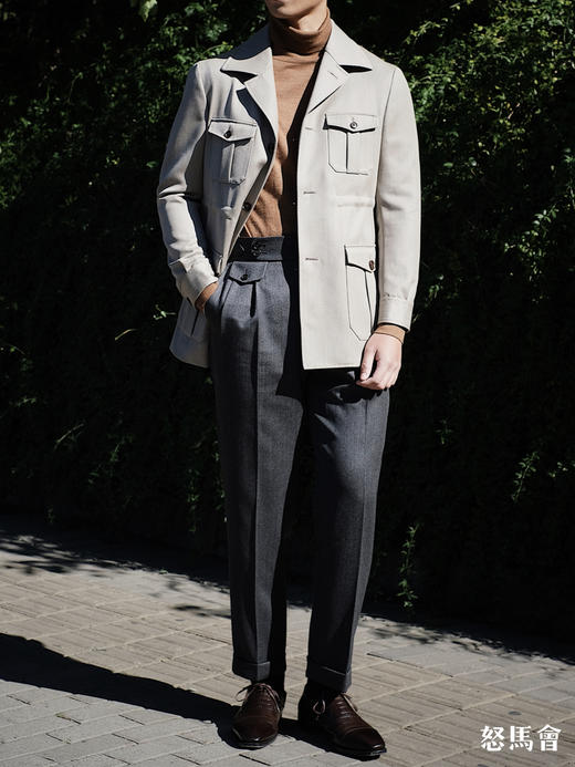 Merino Brothers 隐蔽呢澳洲美丽诺羊毛游猎夹克 商品图1