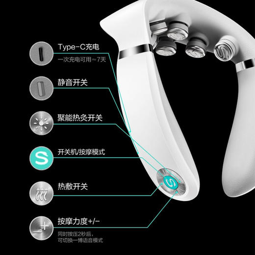 SKG颈椎按摩仪器G7/G7Pro颈部按摩揉捏肩颈肩颈按摩仪 商品图4