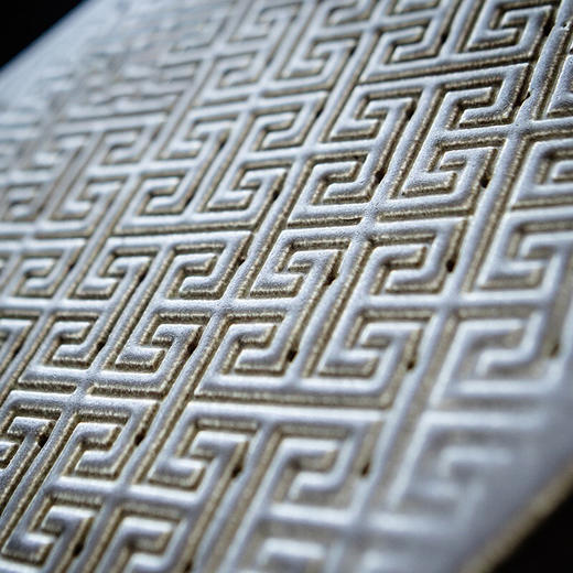 陶瓷秦砖茶盘家用储水式干泡盘功夫茶具简约陶瓷小茶台托盘 秦砖茶盘-灰白VD3a 商品图7