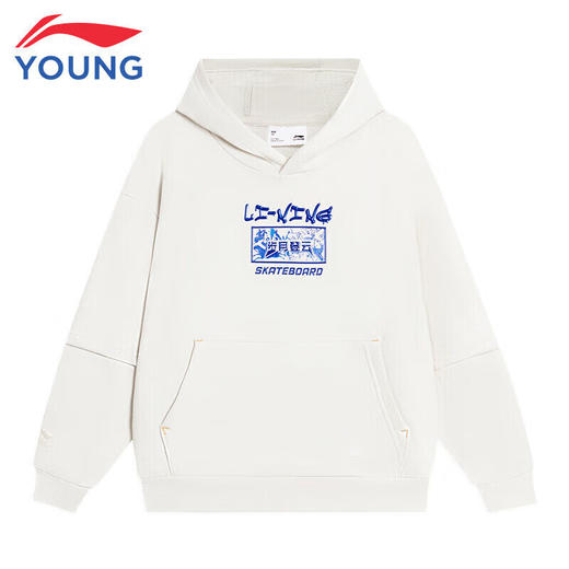 【内购不退不换】李宁童装儿童卫衣男大童步月登云主题亲肤舒适个性连帽运动服YWDS399 商品图1