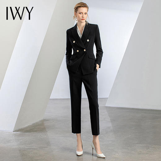 IWY/秋冬黑色高端职业西装套装女比亚迪工作服西服白领通勤正装CP11355 商品图0