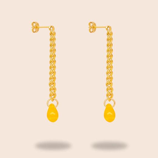 订购6周到｜Annele-Happy Tears-黄色泪滴 耳环［芬兰设计师］ 商品图2