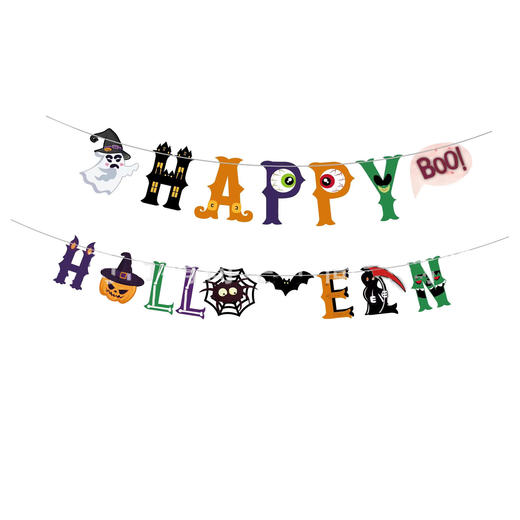 【8.9元起抢万圣节装饰】万圣节装饰套装 南瓜灯/糖果袋/幽灵横幅/派对装饰/毛毡日历墙 装饰灯 商品图10