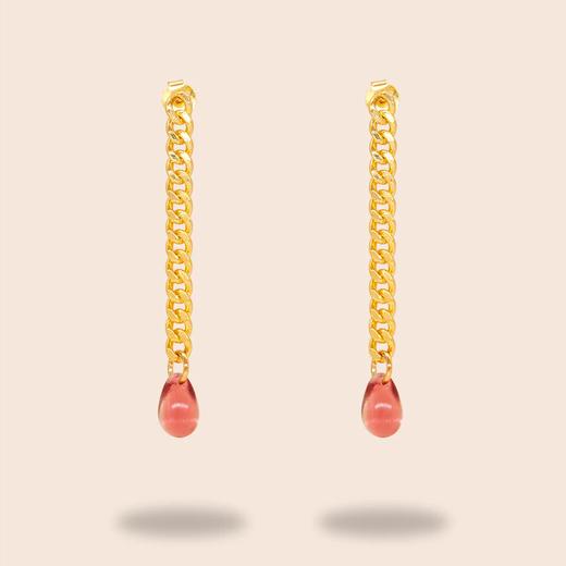 订购6周到｜Annele-Happy Tears-粉红色泪滴 耳环［芬兰设计师］ 商品图1