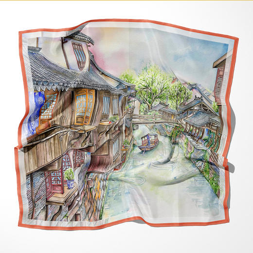 梦里江南·新场古镇丝巾逗好文创 商品图0