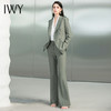 IWY/高档橄榄绿西服女微喇长裤时尚主持人套装修身女职业正装西装秋223168C1+P3 商品缩略图4