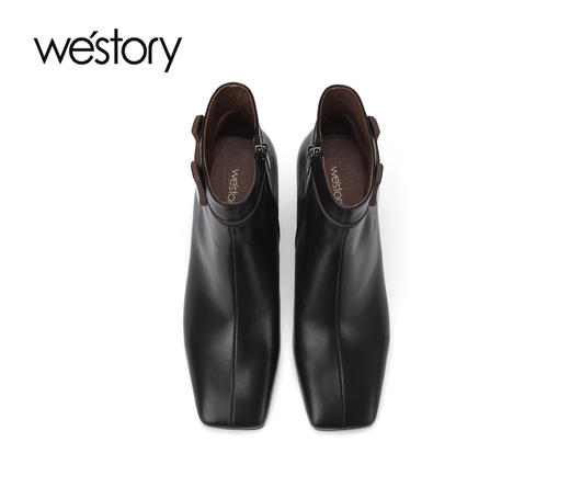 westory秋冬新款时尚百搭宴会短靴81921 商品图4