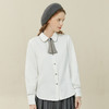 Famecoco范可儿通勤衬衫女士秋冬内搭长袖丝绒衬衣上衣F228BH003 商品缩略图2