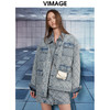 VIMAGE纬漫纪秋季新款翻领宽松舒适外套V1803438 商品缩略图5