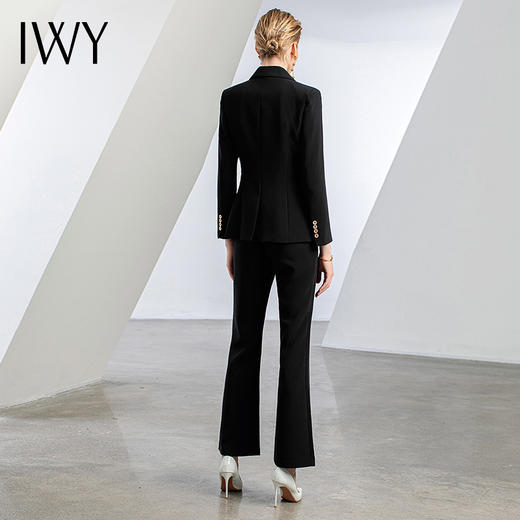 IWY/黑色职业西装套装女经理商务正装比亚迪销售西服2022年秋冬工作服C11355+P31355 商品图3