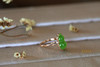 18K玫瑰金和田玉（碧玉）葫芦戒指 /单面葫芦8*13mm/菠菜绿 商品缩略图6