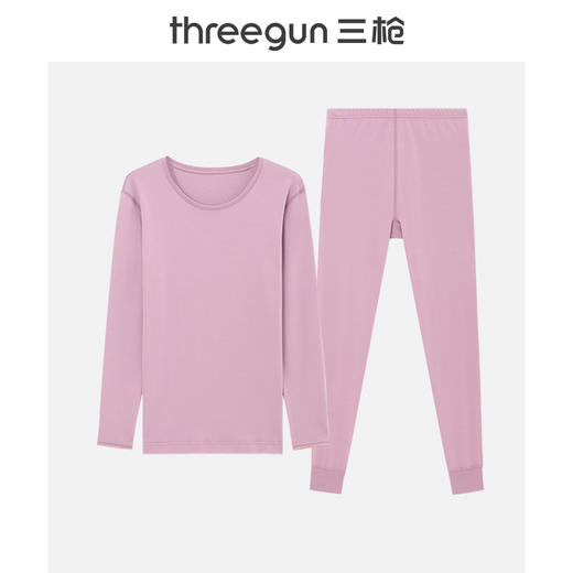 Threegun三枪 【高支新疆长绒棉】圆领女士保暖内衣套装-23976D021 商品图6