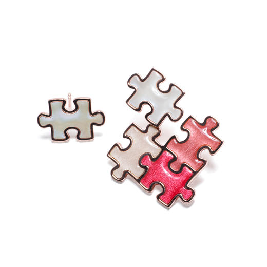 拼图木制耳饰 商品图0