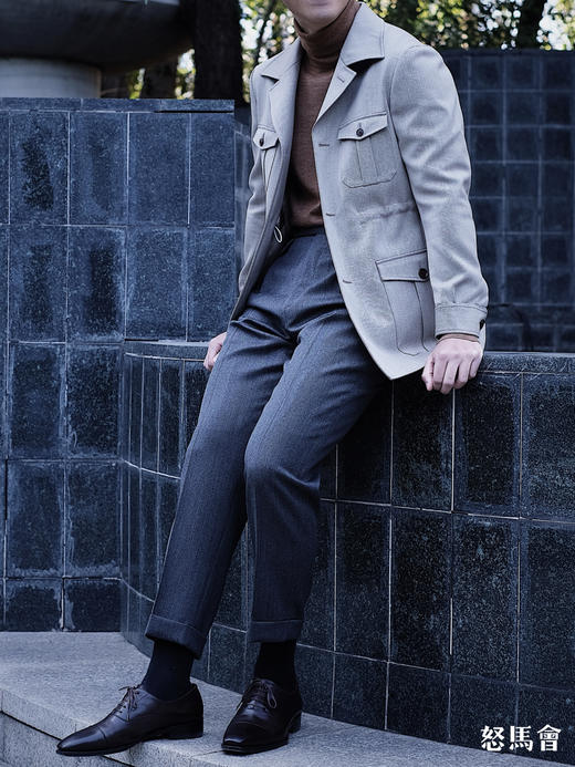 Merino Brothers 隐蔽呢澳洲美丽诺羊毛游猎夹克 商品图7