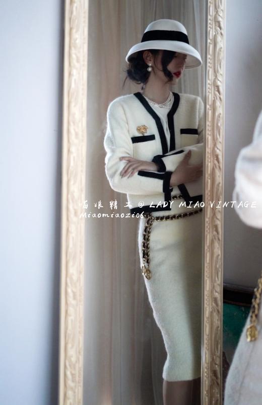 #1213【复团】喵娘精工丨定制《人间香奶奶》复古vintage小香风白色秋款套装 商品图11