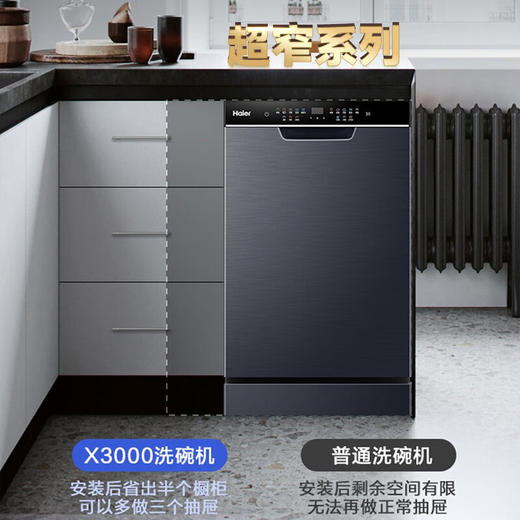 【X3000】海尔（Haier）12套嵌入式洗碗机EYBW122286BKU1 商品图7
