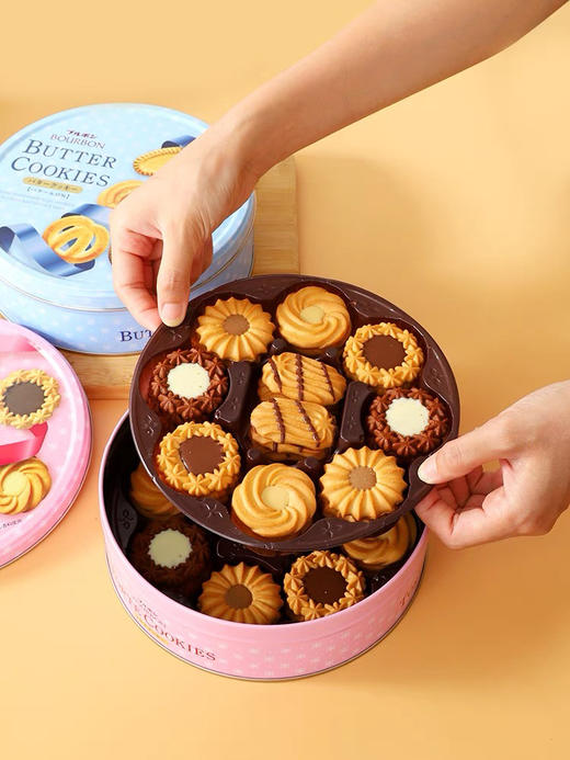 日本进口波路梦什锦巧克力黄油味曲奇饼干休闲零食送女友中秋礼盒 商品图3