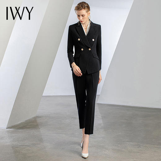 IWY/秋冬黑色高端职业西装套装女比亚迪工作服西服白领通勤正装CP11355 商品图2