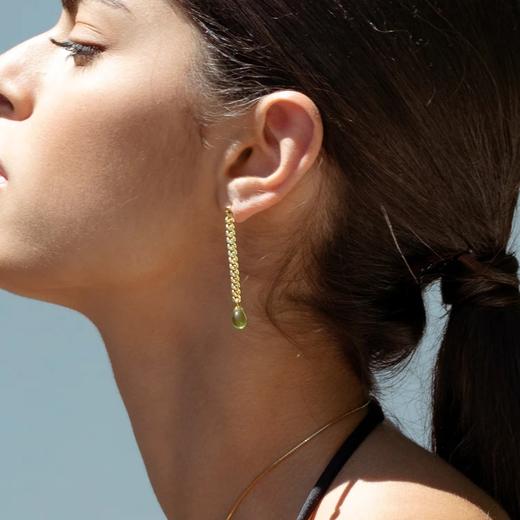 订购6周到｜Annele-Iris Law 同款-Happy Tears-绿色泪滴 耳环［芬兰设计师］ 商品图6