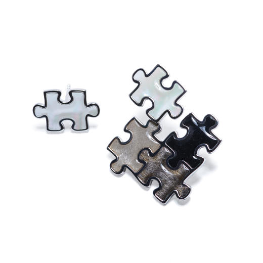 拼图木制耳饰 商品图1