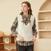 Famecoco范可儿格子毛衫衬衫两件套秋冬文艺高级感套装女F228EC001 商品缩略图3