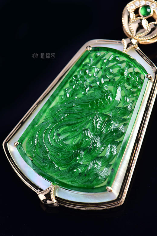【凤仪九天】绿翠双面挂坠-GZ12206075W 商品图4